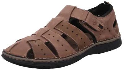 Produktbild von Rohde Herren Leder Klettverschluss Slipper Halbschuhe Prato 6040, Größe:41 EU, Farbe:Braun