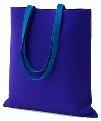 Produktbild von Allbag Baumwolltasche 38x42cm Einkaufstasche Dunkelblau Langer Henkel