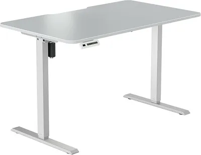 Produktbild von Entry Gaming Tisch – Elektrisch höhenverstellbarer Gaming Schreibtisch und PC Tisch – Ergonomischer Gaming Desk für Gamer – Weiß, 120 x 70 cm - Gamingtisch
