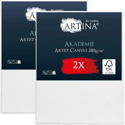 Produktbild von Artina Keilrahmen Leinwand Akademie, 80x100cm. 2er Set