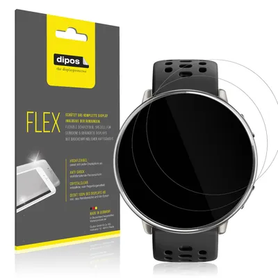 Produktbild von 2x Schutzfolie für Amazfit Active 2 Folie, 100% Displayabdeckung, dipos Flex