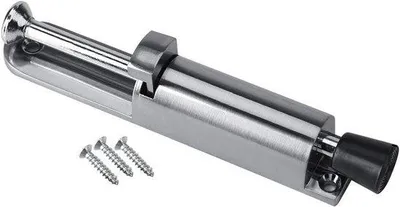 Produktbild von Türsicherheitsplatten - Silberfarbene Türrückhalterschraube - Türenstabilisator - Metalltürrückhalter - Wandbefestiger - Lichtmetalltüreinrichtung