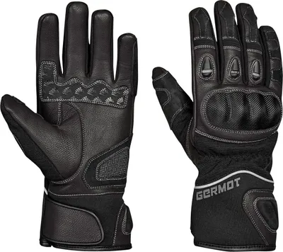 Produktbild von Germot Herren Motorradhandschuhe Miami Pro, Schwarz, S