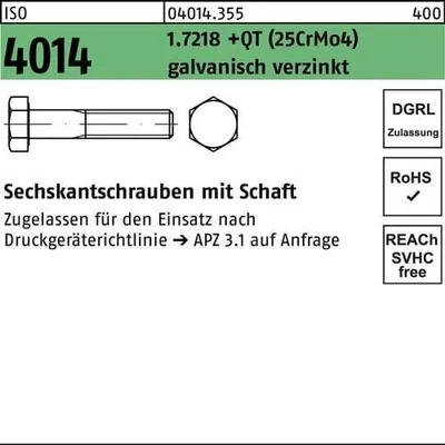 Produktbild von Reyher  Sechskantschrauben ISO4014 1.7218+QT M 33x130 vz (1 Stück)