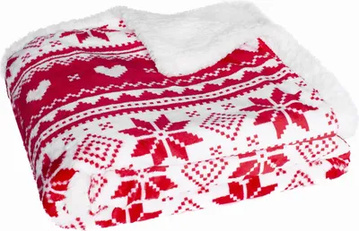 Obrázek produktu pro Deka, Silná deka, Vánoční vzor, Vánoce 150x200 Saco Red