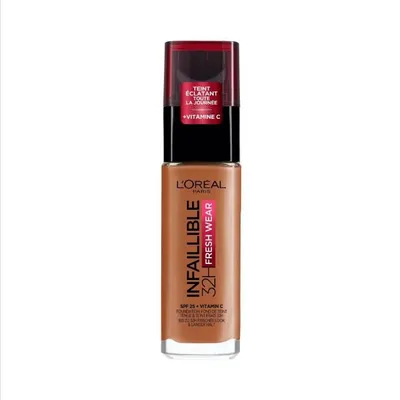 Zdjęcie produktu dla L'oréal Paris Infallible 32H Fresh Wear Foundation Make-up z filtrem SPF 25 30ml 340 Copper