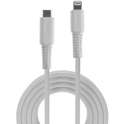 Produktbild von LINDY 3m USB C an Lightning Kabel, weiß