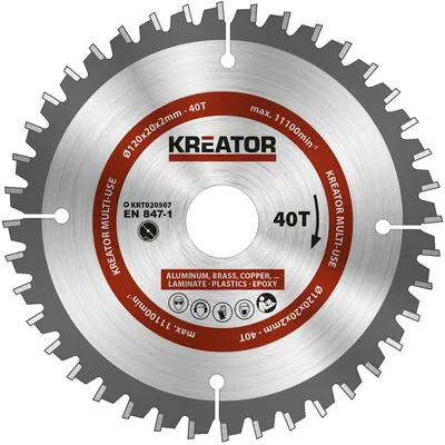 Produktbild von HSS Kreissägeblatt Multi-USE für Metall & Holz Ø 120 mm mit 40 Zähnen KRT020507