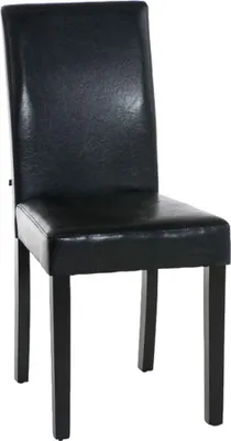 Produktbild von CLP Esszimmerstuhl Ina Kunstleder mit hoher Rückenlehne schwarz Gestell Farbe schwarz