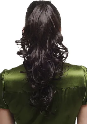 Produktbild von WIG ME UP Haarteil Pferdeschwanz Locken Schwarzbraun SA011-2
