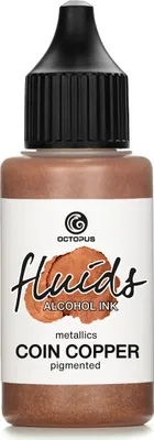 Obrázok produktu pre Octopus Fluids Alcohol Ink COIN COPPER, alkoholový atrament pre fluid art a živicu, meď