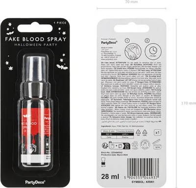 Obrázek produktu pro Umělá krev ve spreji červená 28 ml Halloween