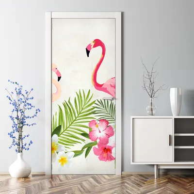 Produktbild von Dekorative Türtapete selbstklebend Klebefolie Türaufkleber Aufkleber Vintage Feldblumen 85 x 200 cm