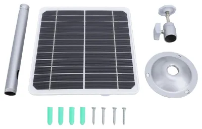 Obrázok produktu pre Solárny panel s kamerou, 20 W, 5 V, IP68, vodotesný, vysoko účinný, monokryštalický, určený pre domáce použitie