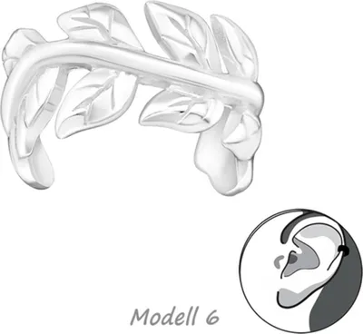 Produktbild von Ohrklemme Silber 925: Ear Cuff Ohrring ohne Loch / Ohrmanschette Modell 6