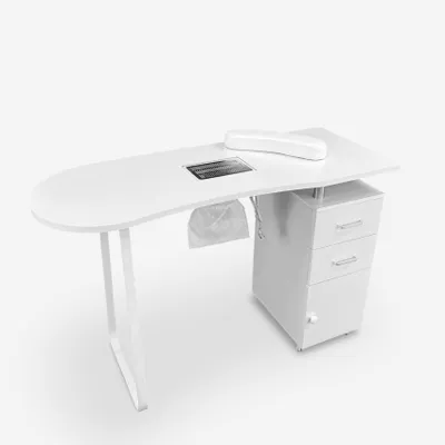 Immagine prodotto di Tavolo cosmetico per manicure con aspiratore, 120 x 47 x 80 cm Cutnayl - Bianco