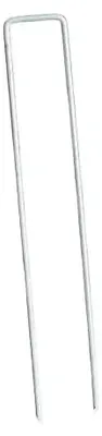 Produktbild von Bodenanker U-Form verzinkt 50 Stück | Erdanker Metall 200 x 30 mm
