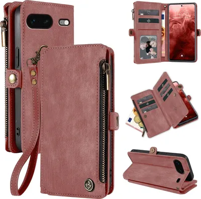 Produktbild von Handy Hülle für Google Pixel 7 Geldbeutel Geldbörse RFID Schutz Klapphülle Cover Schutzhülle Wallet Farbe: Rosa