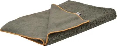 Produktbild von Mikrofaser Autotuch 90x60cm - Grau mit Schwarzem Rand für Trocknung und Reinigung
