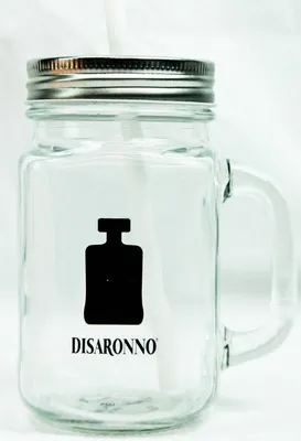 Produktbild von Disaronno Amaretto Mason Jar Glas / Gläser Likörglas mit Deckel