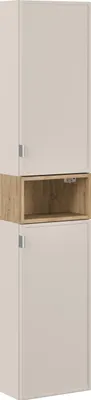 Obrázok produktu pre Vysoká kúpeľňová skrinka 35 cm kašmír s otvorenou policou