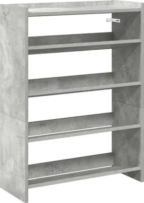 Obrázek produktu pro vidaXL Stojan na boty betonový šedý 60x25x81 cm materiál na bázi dřeva