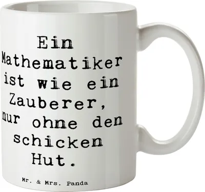 Produktbild von Mr. & Mrs. Panda Tasse Spruch Mathematiker Magie - Weiß - Geschenk, Mathematik Humor, Kaffeetasse, Becher, Beruf, kaffeebecher keramik, Geschenke für Berufstätige, Pott