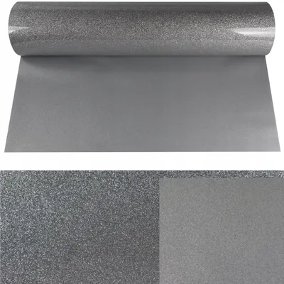 Produktbild von Flexfolie Glitzer Silber 50x100 cm Plotterfolie Textilfolie Bügelfolie Transferfolie für T-Shirts