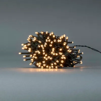 Zdjęcie produktu dla Lampki choinkowe Nedis - Sznur - 192 diody LED - Ciepła biel - 14,40 m - Efekty świetlne: 7 - Do użytku wewnątrz i na zewnątrz - Zasilanie bateryjne