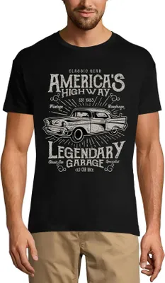 Produktbild von Herren Grafik T-Shirt Amerikas Highway-Altauto-Rennen – America's Highway Old Car Race – Öko-Verantwortlich Vintage Jahrgang Kurzarm Lustige Druck