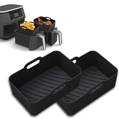 Productafbeelding van Siliconen vorm voor heteluchtfriteuse - Hittebestendig accessoire - 2-delige set voor airfryer