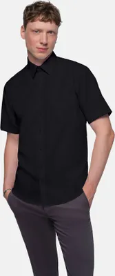 Produktbild von HAKRO Business Kurzarm-Hemd Comfort 107 schwarz, XL