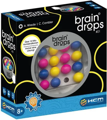 Produktbild von Logikspiel Braindrops #01 in Metalldose mit über 12 Millionen Startpositionen
