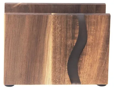 Zdjęcie produktu dla RIVER - Podkładka na serwetki - drewno - 12 x 8,5 cm - brązowa