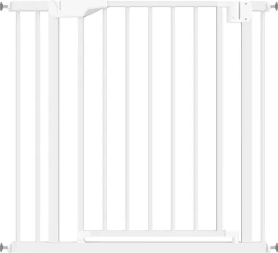 Produktbild von Treppenschutzgitter Absperrgitter ohne Bohren mit automatische Schließung für Kinder Küche Treppe 76-89 x 76 cm Weiß