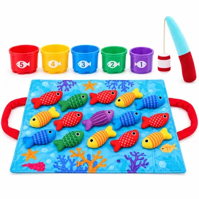 Obrázok produktu pre 22-dielna magnetická vzdelávacia rybárska hra – MONTIFISH