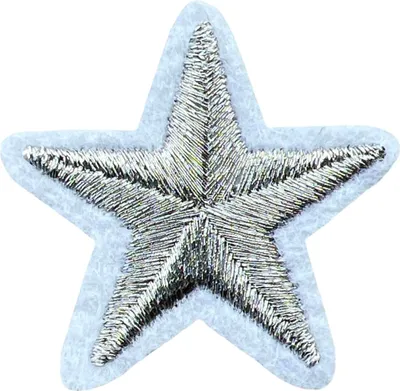 Produktbild von Stern-Sternchen-Emblem zum Aufbügeln in Silber