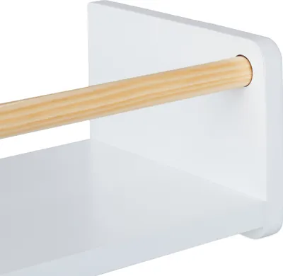 Produktbild von Relaxdays Kinderregal 3er Set, Bücherregal für Kinder, Wandmontage, HBT: 12 x 50 x 18 cm, Regal hängend, weiß/natur