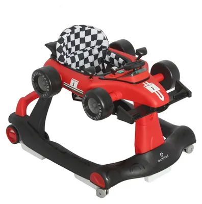 Imagen del producto de Coche de aprendizaje multifuncional 4 en 1, con altura y asiento ajustables, plegable, con música y luces, para niños de 6 a 18 meses