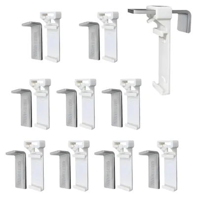 Produktbild von Klemmhalter für Klemmfix Rollo Set Duo Doppelrollo und Plissee Klemmträger ohne Bohren zur Befestigung am PVC-Fenster (10 Stück)
