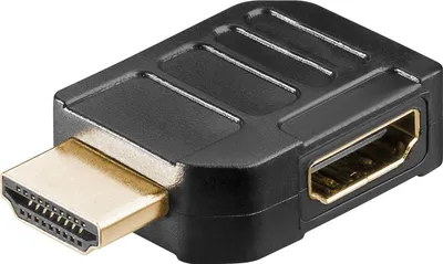 Produktbild von HDMI™-Winkeladapter 90°, vergoldet (8K@60HZ)