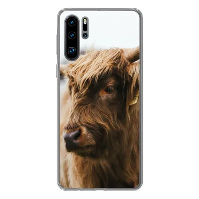 Produktbild von MuchoWow® Handyhülle Schutzhülle Hülle für Huawei P30 Pro Schottischer Highlander - Tiere - Hörner Silikon Softcase Handy Hülle - Schutzdeckel