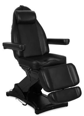Image de Habys Elara PRO 4 : Lit de beauté, lit de massage, fauteuil de beauté, chaise de beauté. Réglable en hauteur, électrique, avec télécommande, 3 moteurs, couleur noire