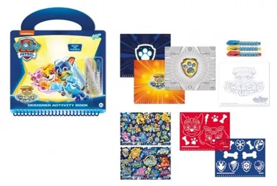 Immagine prodotto di Libro creativo con stencil Tlapková patrola/Paw Patrol + 3 penne 23x26cm