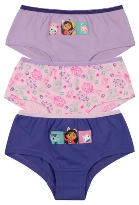 Produktbild von Gabby's Dollhouse Panty für Mädchen - Kinder Unterhose Slip Unterwäsche Lila/Rosa (3er Pack) 110-116