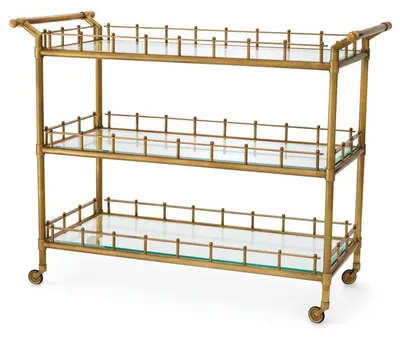 Produktbild von Casa Padrino Luxus Servierwagen Vintage Messing 122,5 cm - Gastronomie Accessoires