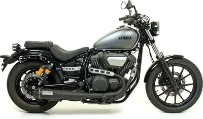 Zdjęcie produktu dla Wsuwany układ wydechowy ARROW Rebel z ciemną aluminiową zaślepką do Yamaha XV (Bolt) 950 R