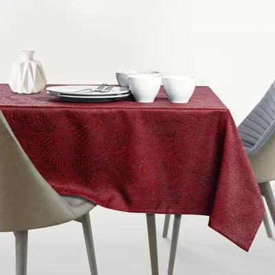 Zdjęcie produktu dla Obrus Plamoodporny GAIA 140x350 bordowy AmeliaHome
