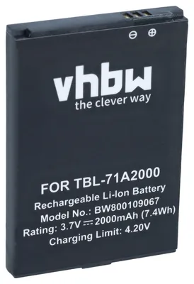 Produktbild von vhbw Akku kompatibel mit TP-Link M7350 Version 5.1, TL-TR761, TL-TR861 Router Modem Hotspots (2000 mAh, 3,7 V, Li-Ion)