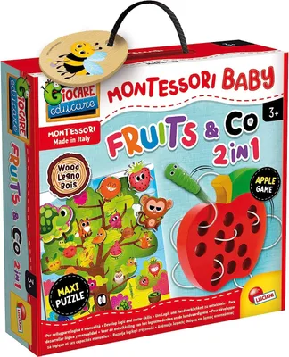 Produktbild von Montessori-Spiel 2 in 1 - Früchte